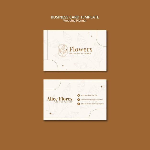 Дизайн визитной карточки свадебного планировщика