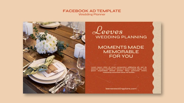 Free PSD wedding planner facebook template