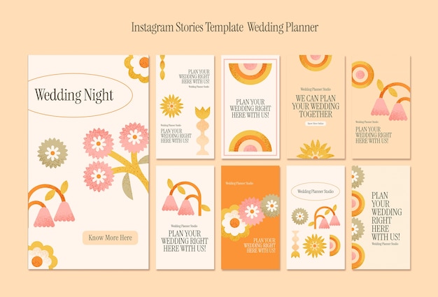 Free PSD wedding planner instagram stories