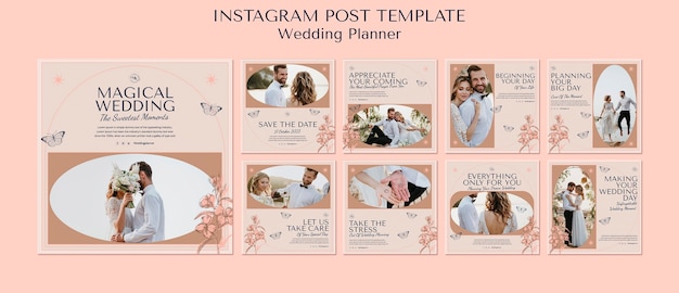 Free PSD wedding planner template design