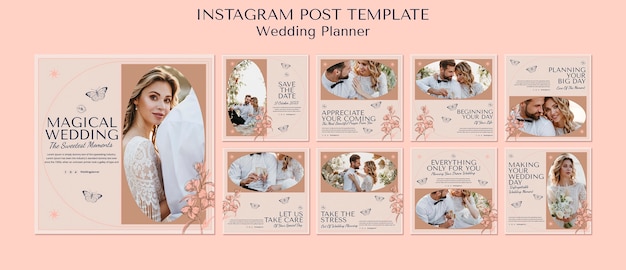 PSD gratuito progettazione del modello di wedding planner