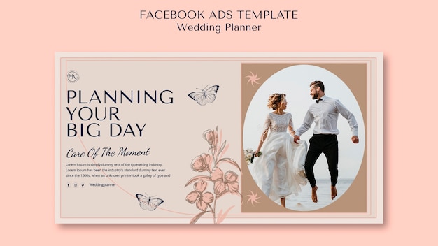 PSD gratuito progettazione del modello di wedding planner