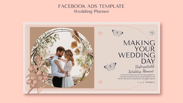 Free PSD wedding planner template design