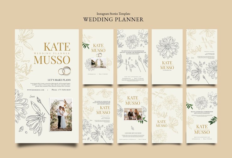 無料PSD ウェディング プランナー テンプレート デザイン