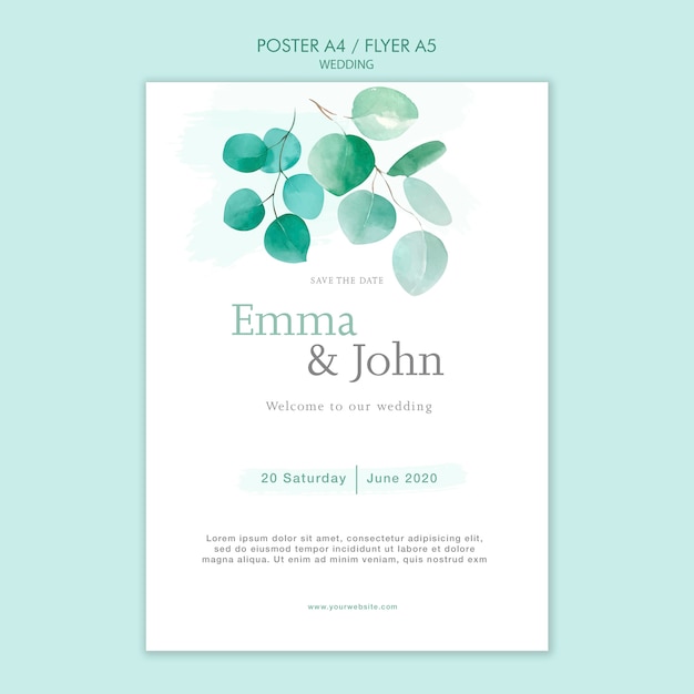 wedding poster template design