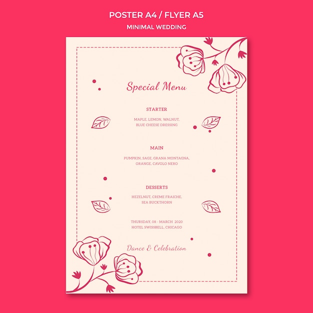 Wedding poster template design