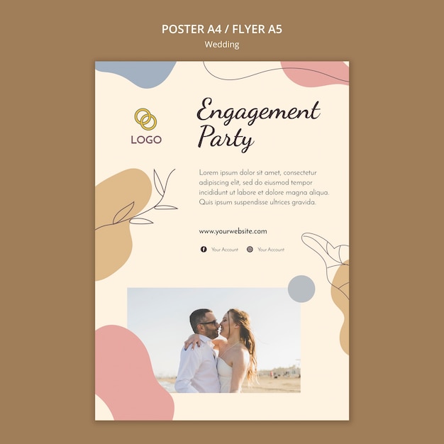 Wedding poster template design
