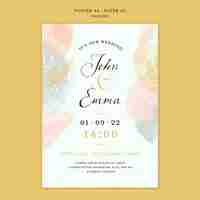 Free PSD wedding poster template design