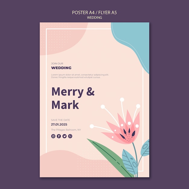 Wedding poster template