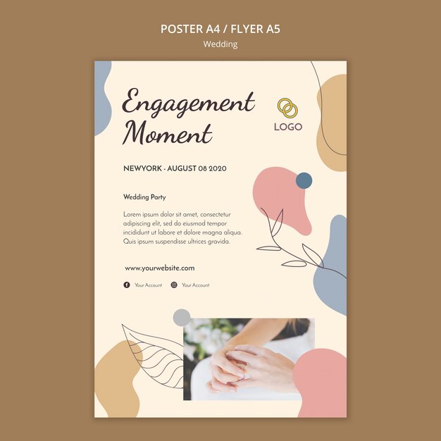 Wedding poster template