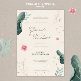 Wedding poster template