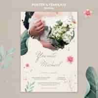 Free PSD wedding poster template