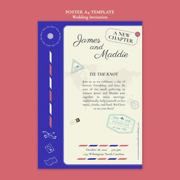 Wedding poster template