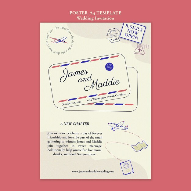 Wedding poster template