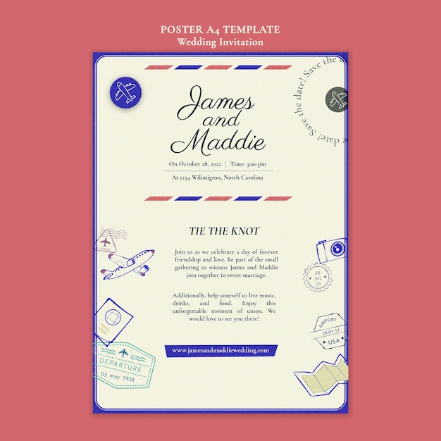 Wedding poster template