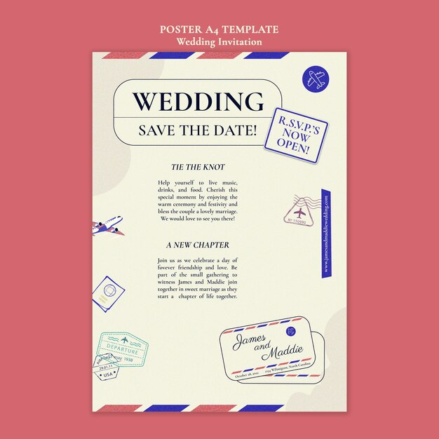 Wedding poster template