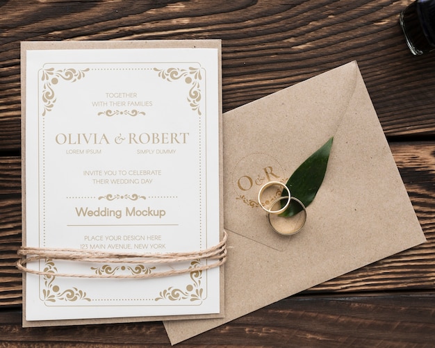 Wedding Rings With Invitation