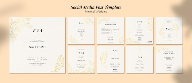 Wedding social media post template