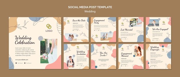 wedding social media post template