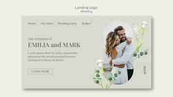 Free PSD wedding template design