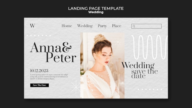 Free PSD wedding template design