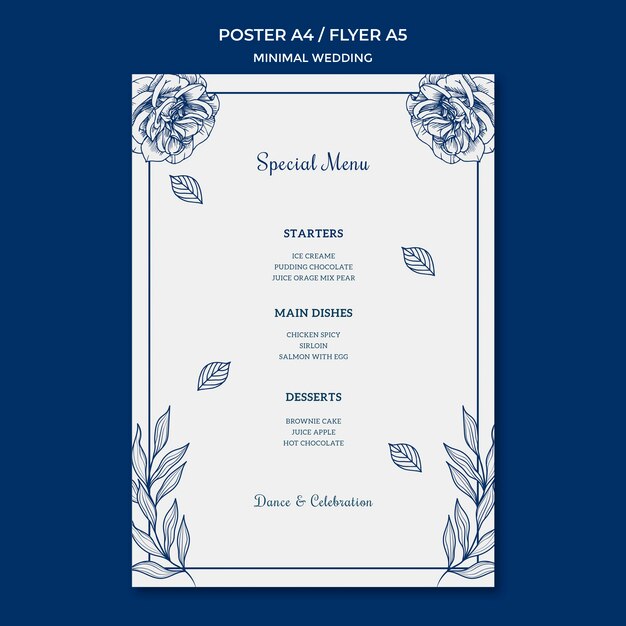 Wedding template for poster