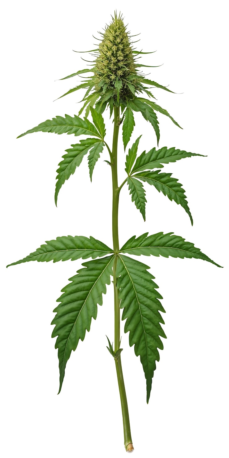 Free PSD weed leaf isolated
