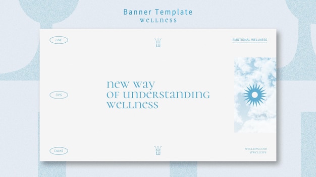 Free PSD wellness banner template with photo