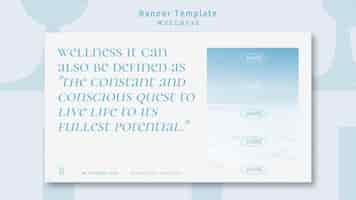 Free PSD wellness banner template with photo