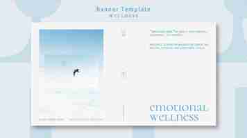 Free PSD wellness banner template with photo