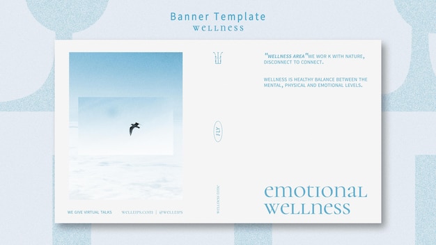 Wellness banner template with photo