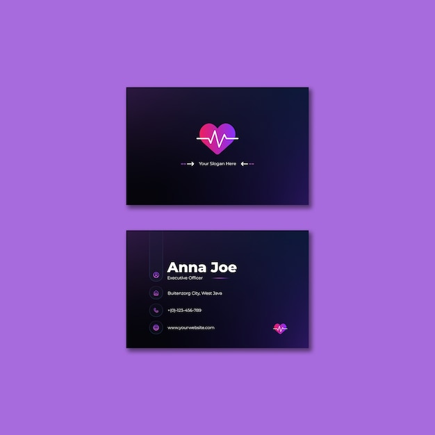 Wellness concept business card template