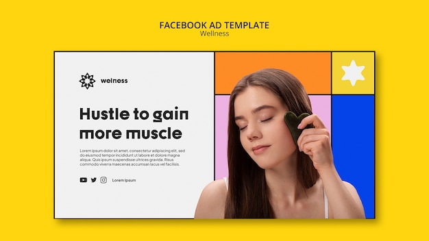 Free PSD wellness concept facebook template