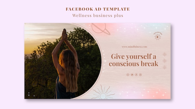 Wellness concept facebook template