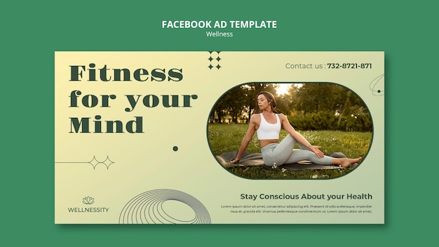 Wellness concept facebook template