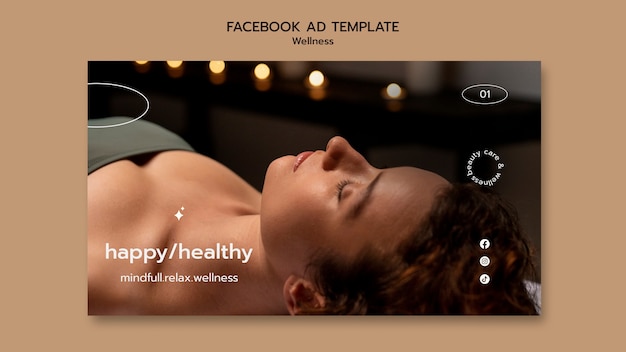 Wellness concept facebook template