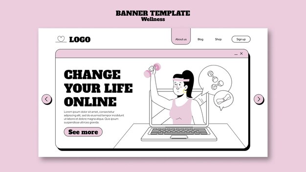 wellness concept landing page template