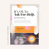 Free PSD wellness concept poster template