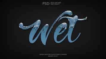 Free PSD wet text effect