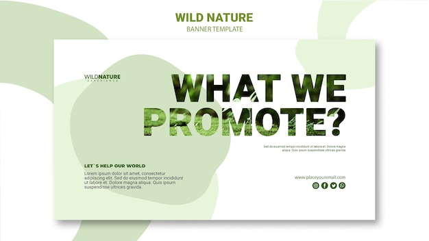 PSD gratuito ciò che promuoviamo modello di banner natura