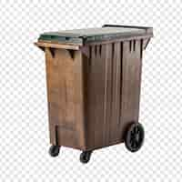 Free PSD wheelie bin isolated on transparent background