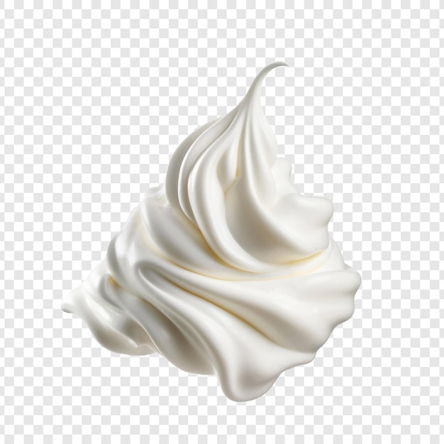 Free PSD whipped cream isolated on transparent background