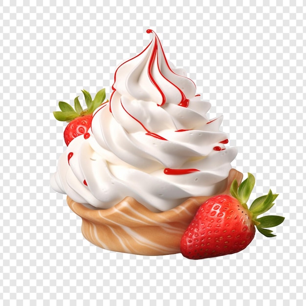 Free PSD whipped cream isolated on transparent background