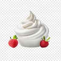 Free PSD whipped cream isolated on transparent background