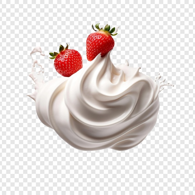 Free PSD whipped cream isolated on transparent background