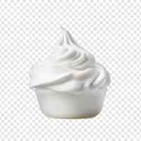 Free PSD whipped cream isolated on transparent background