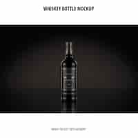 PSD gratuito bottiglia di whisky mockup