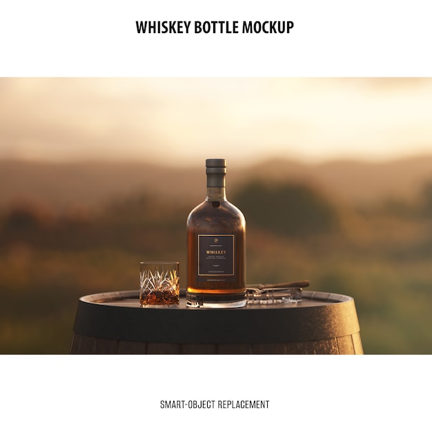 Whiskey Bottle Mockup