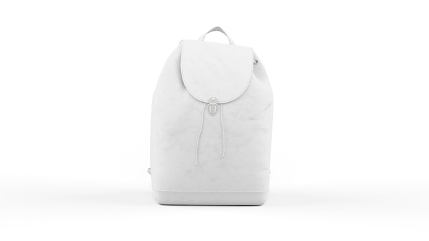 White backpack isolated