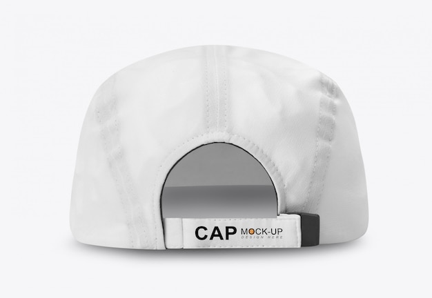 White baseball cap mockup back view